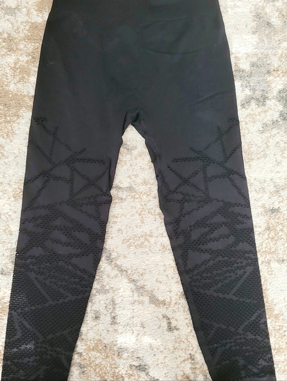 Fabletics x Demi Lovato Black Seamless Mesh Legg